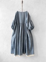画像6: MARCHE' DE SOEUR／パフ袖ワンピース・ブルー (6)