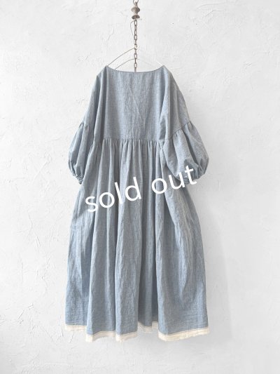 画像6: MARCHE' DE SOEUR／パフ袖ワンピース・ブルー