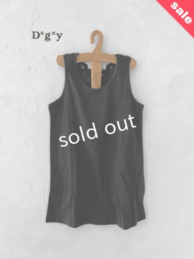 画像1: 【30%OFF SALE】Dgy／衿レースタンクトップ・黒