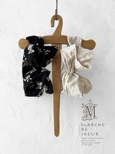 画像1: MARCHE' DE SOEUR／刺繍のワイヤーターバン