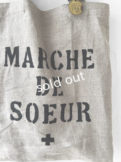 画像3: MARCHE' DE SOEUR／アンティークタグ付きトート・リトアニアリネン