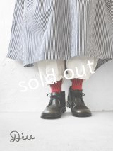 Diu／オブリークショートブーツ・ブラック