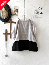 【30%OFF SALE】08mab/タンクトップ×トップスset・黒×ライトグレー