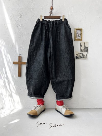 画像1: seasew.／507 デニムコクーンパンツ・チャコール