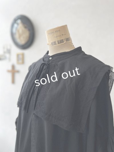 画像3: SO／ティペット付きギャザーワンピース・ブラック