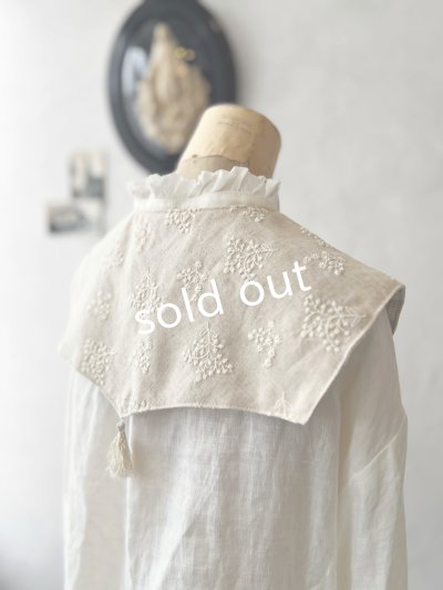 画像5: MARCHE' DE SOEUR／タッセルティペット・生成り刺繍