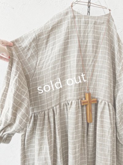 画像6: MARCHE' DE SOEUR／ギャザーワンピース・赤耳ウィンドウペン