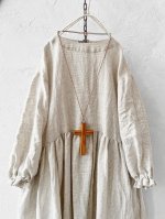 画像3: MARCHE' DE SOEUR／ギャザーワンピース・赤耳ミリチェック (3)