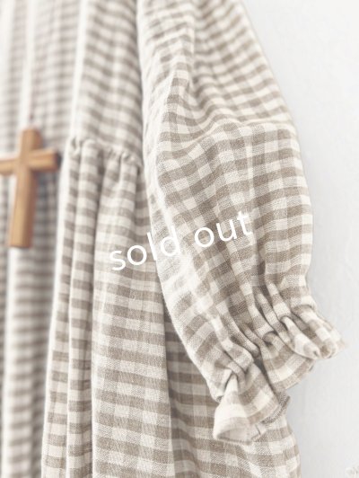 画像4: MARCHE' DE SOEUR／ギャザーワンピース・赤耳ギンガムチェック