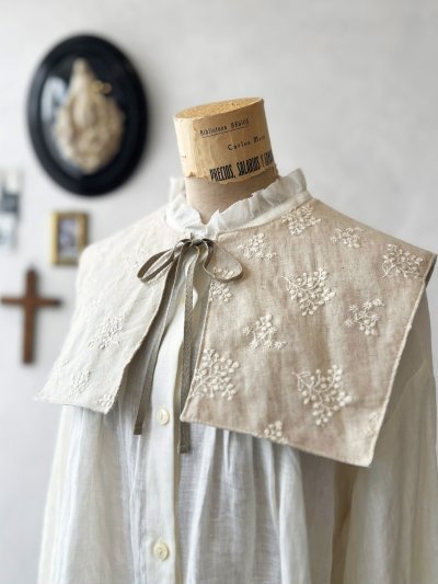 画像2: MARCHE' DE SOEUR／タッセルティペット・生成り刺繍