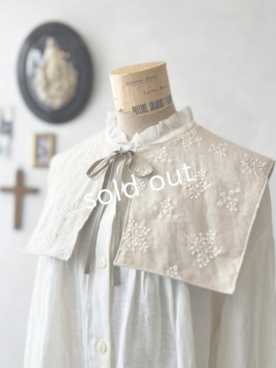画像2: MARCHE' DE SOEUR／タッセルティペット・生成り刺繍