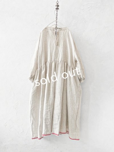 画像9: MARCHE' DE SOEUR／ギャザーワンピース・赤耳ミリチェック