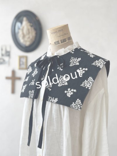 画像2: MARCHE' DE SOEUR／タッセルティペット・黒刺繍