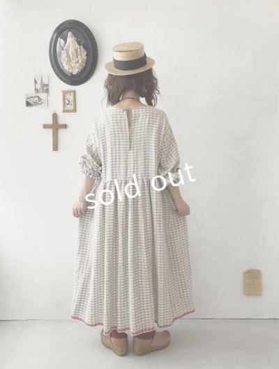 画像13: MARCHE' DE SOEUR／ギャザーワンピース・赤耳ギンガムチェック