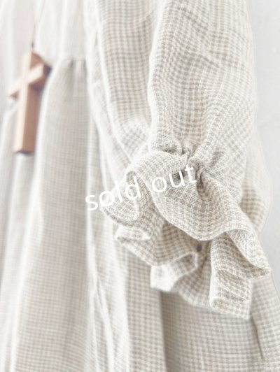 画像6: MARCHE' DE SOEUR／ギャザーワンピース・赤耳ミリチェック