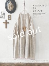 MARCHE' DE SOEUR／ギャザーワンピース・赤耳ウィンドウペン