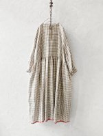 画像9: MARCHE' DE SOEUR／ギャザーワンピース・赤耳ギンガムチェック (9)