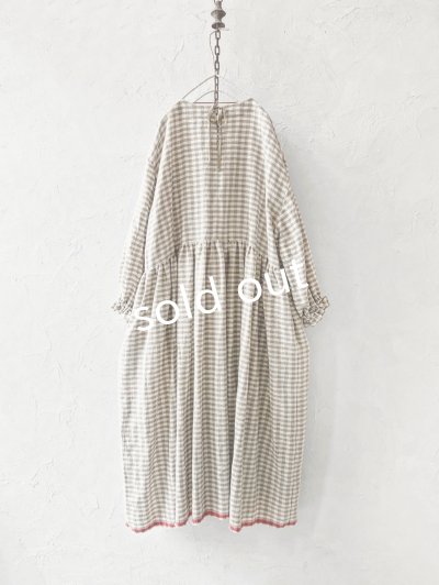 画像9: MARCHE' DE SOEUR／ギャザーワンピース・赤耳ギンガムチェック