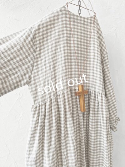 画像5: MARCHE' DE SOEUR／ギャザーワンピース・赤耳ギンガムチェック