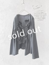 SO／フリルカーディガン・グレイッシュブルー