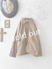 【SALE】SO／マチポケットショートジャケット・キャメルベージュ