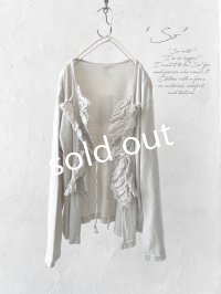 SO／フリルカーディガン・ライトベージュ