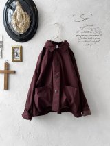 SO／マチポケットショートジャケット・チョコブラウン