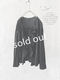 SO／フリルカーディガン・ブラック