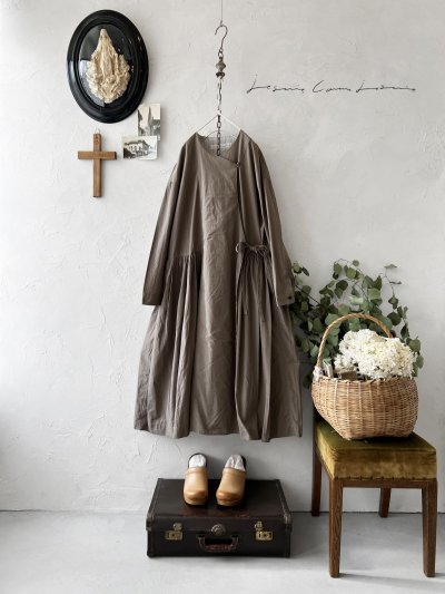 画像1: je suis comme je suis/「dahila」カシュクールドレス・モカ