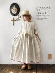 画像2: MARCHE' DE SOEUR／ギャザーワンピース・赤耳ミリチェック (2)