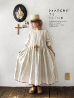 画像2: MARCHE' DE SOEUR／ギャザーワンピース・赤耳ミリチェック (2)