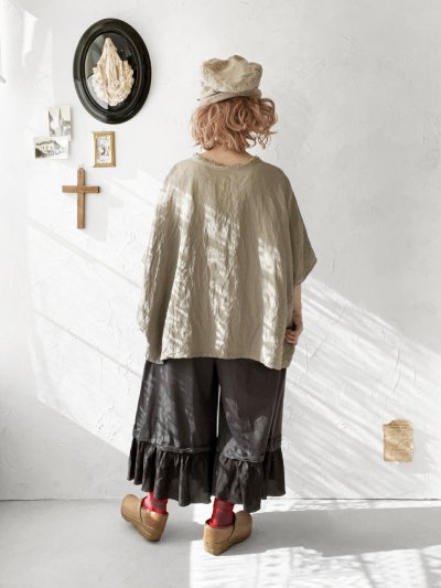 画像8: SO／裁ち切りフリルイージーパンツ・スミクロ