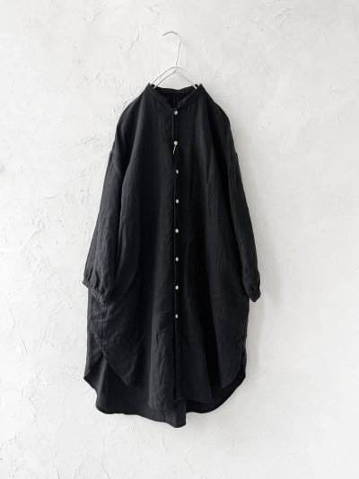 画像2: seasew.／214 フレンチリネンチュニックジャケット ・ブラック