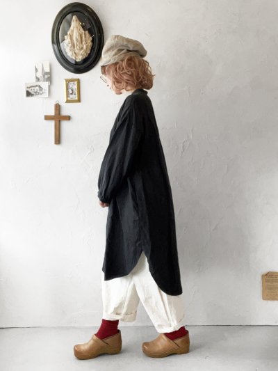 画像9: seasew./214 フレンチリネンチュニックジャケット ・ブラック