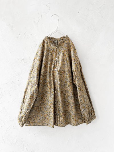 画像2: seasew.／301 小花柄ギャザーブラウス・イエローベージュ