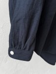 画像6: seasew.／201 コットンリネンノーカラーシャツ・ネイビー
