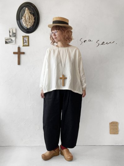 画像1: seasew.／302 コットンリネンバルーンプルオーバー・オフ