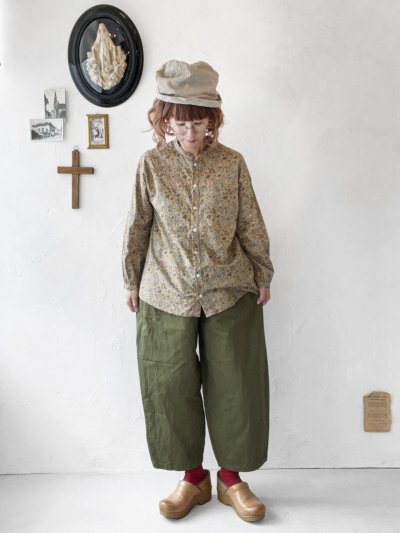 画像8: seasew./301 小花柄ギャザーブラウス・イエローベージュ