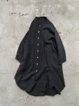 画像1: seasew./214 フレンチリネンチュニックジャケット ・ブラック (1)