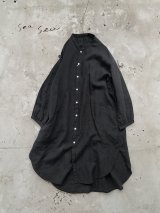 seasew.／214 フレンチリネンチュニックジャケット ・ブラック