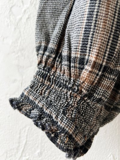 画像5: SO/バルーンスリーブブラウス・ブラウングレンチェック