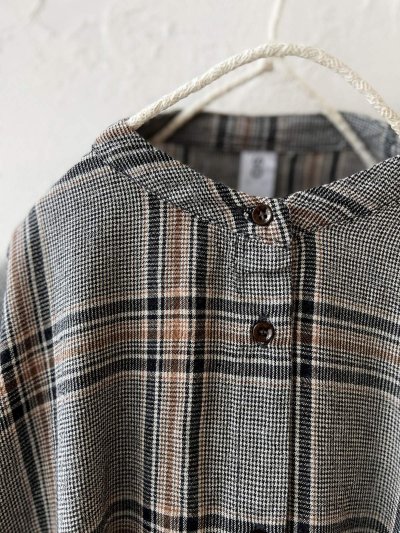 画像3: SO/バルーンスリーブブラウス・ブラウングレンチェック