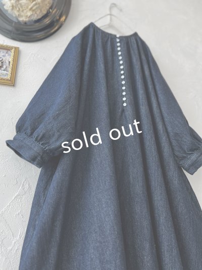 画像7: 08mab/デニムパフスリーブワンピース・インディゴ