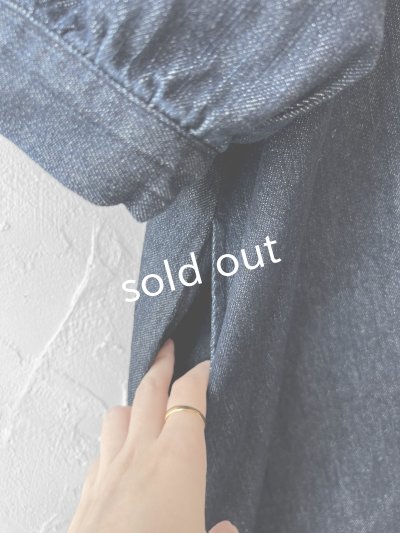 画像5: 08mab/デニムパフスリーブワンピース・インディゴ