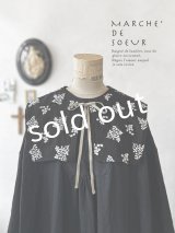 MARCHE' DE SOEUR／タッセルティペット・黒刺繍