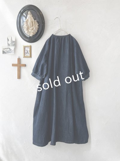 画像8: 08mab/デニムパフスリーブワンピース・インディゴ