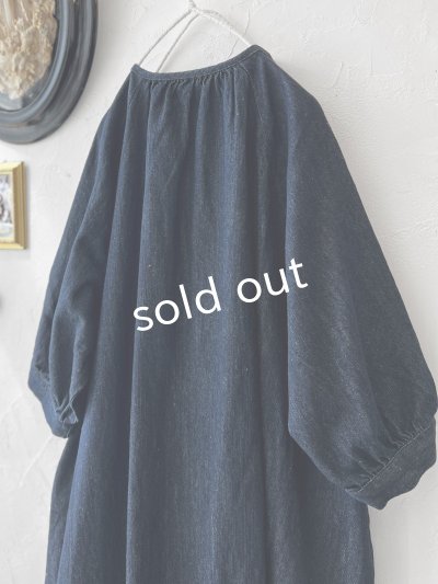 画像9: 08mab/デニムパフスリーブワンピース・インディゴ