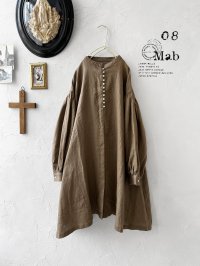 08mab/ボタンチュニック・ソイルブラウン