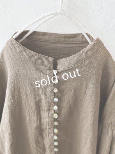 画像2: 08mab/ボタンチュニック・ソイルブラウン