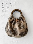 画像1: MARCHE' DE SOEUR／木の持ち手バッグ・クラシックウール (1)